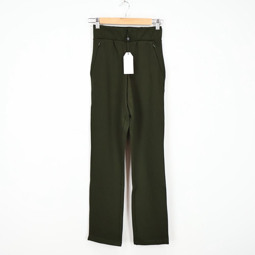 Universal Standard Smart Elastic Waist Ponte Pants Olive Green 4XS 0/00 NWT